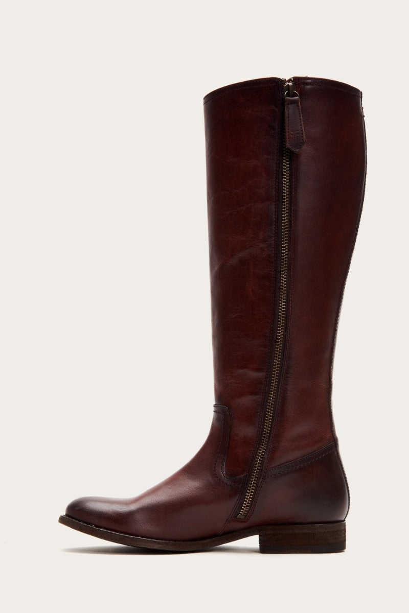 Melissa Inside Zip Tall - Mahogany - Inside