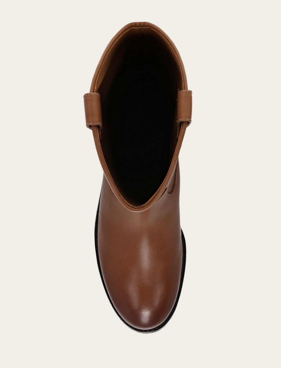 Melissa Lug Button Tall Wc - Tan - Top Down