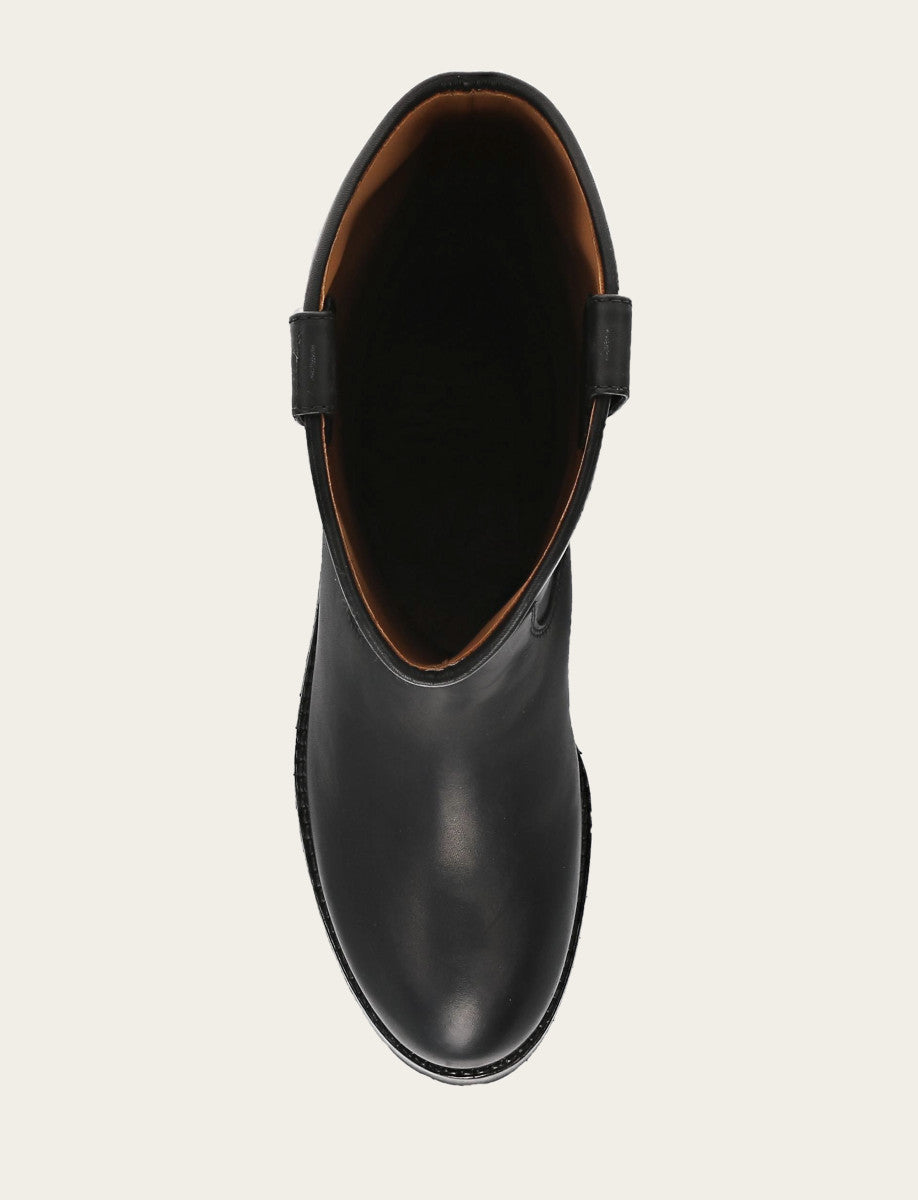 Melissa Lug Button Tall Wc - Black - Top Down