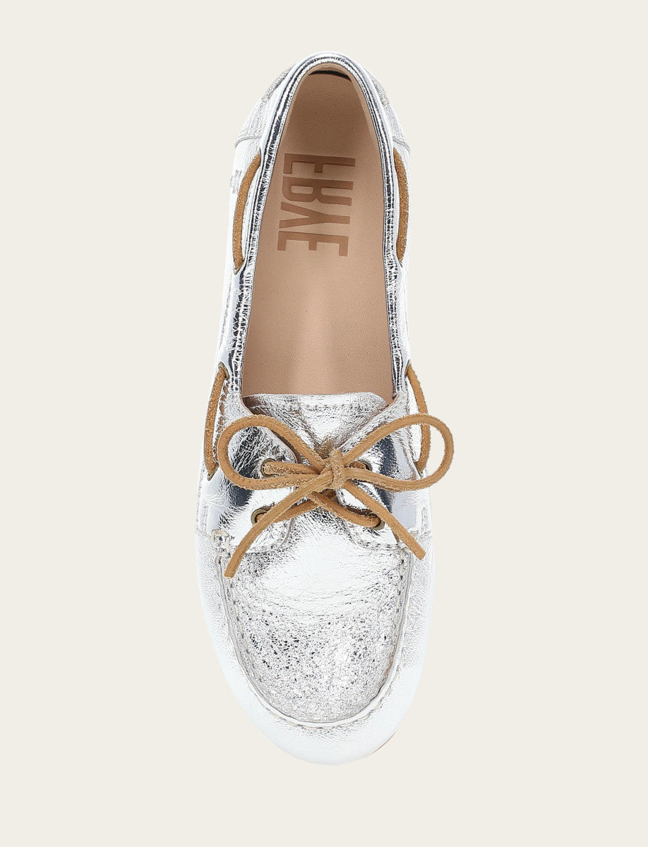 Naya Boat Shoe - Silver - Top Down