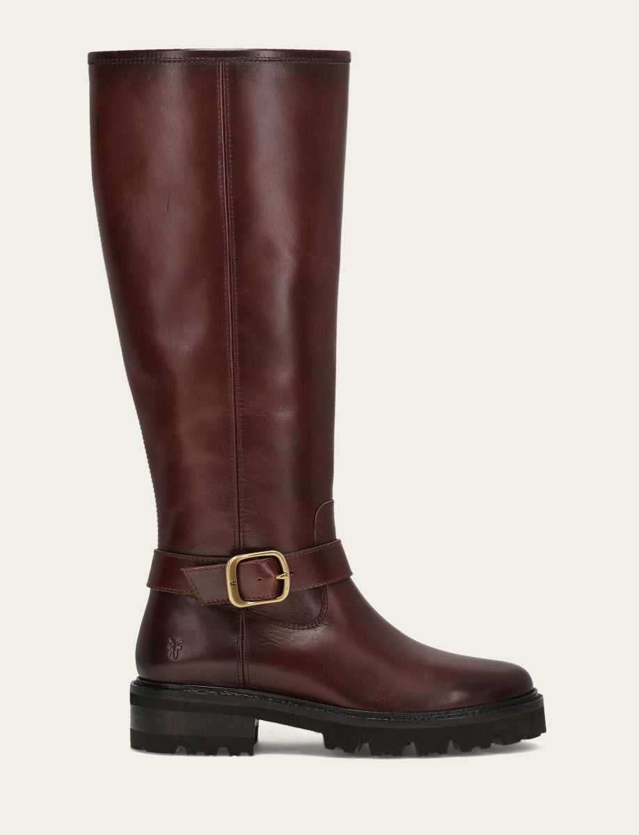 Olivia Buckle Tall - Bourbon - Outside