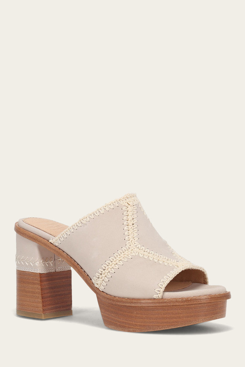 Pipa Crochet Platform Sandal - Ivory - Hero