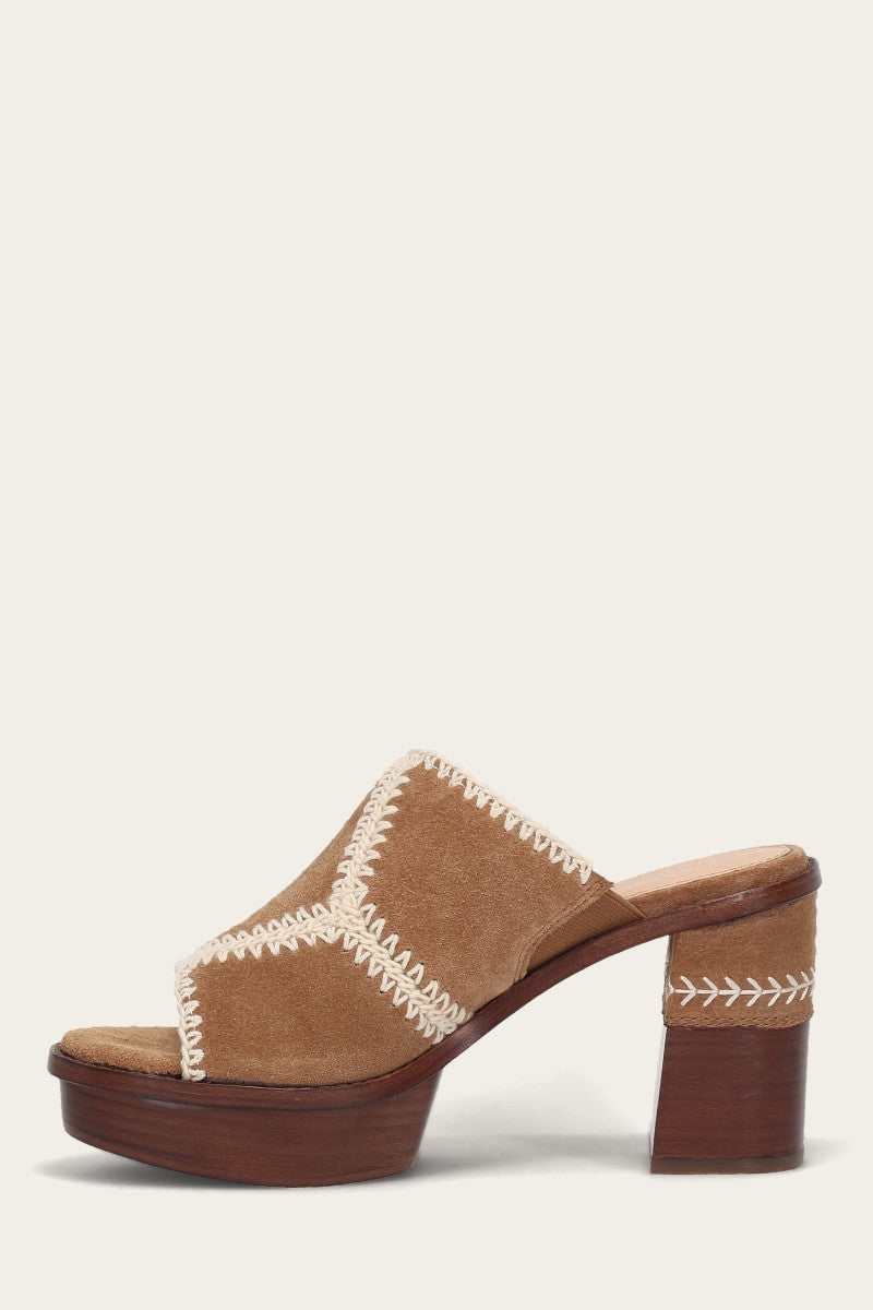 Pipa Crochet Platform Sandal - Almond - Inside