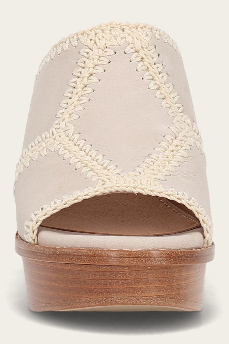 Pipa Crochet Platform Sandal - Ivory - Front