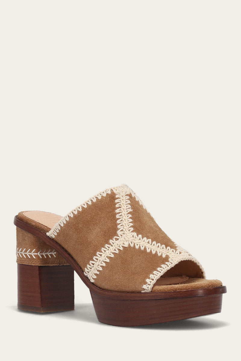 Pipa Crochet Platform Sandal - Almond - Hero