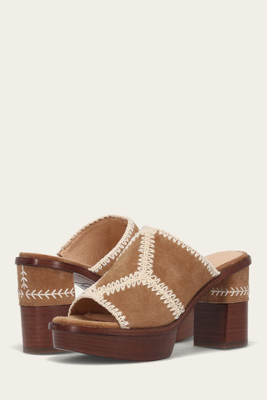 Pipa Crochet Platform Sandal - Almond - Pair