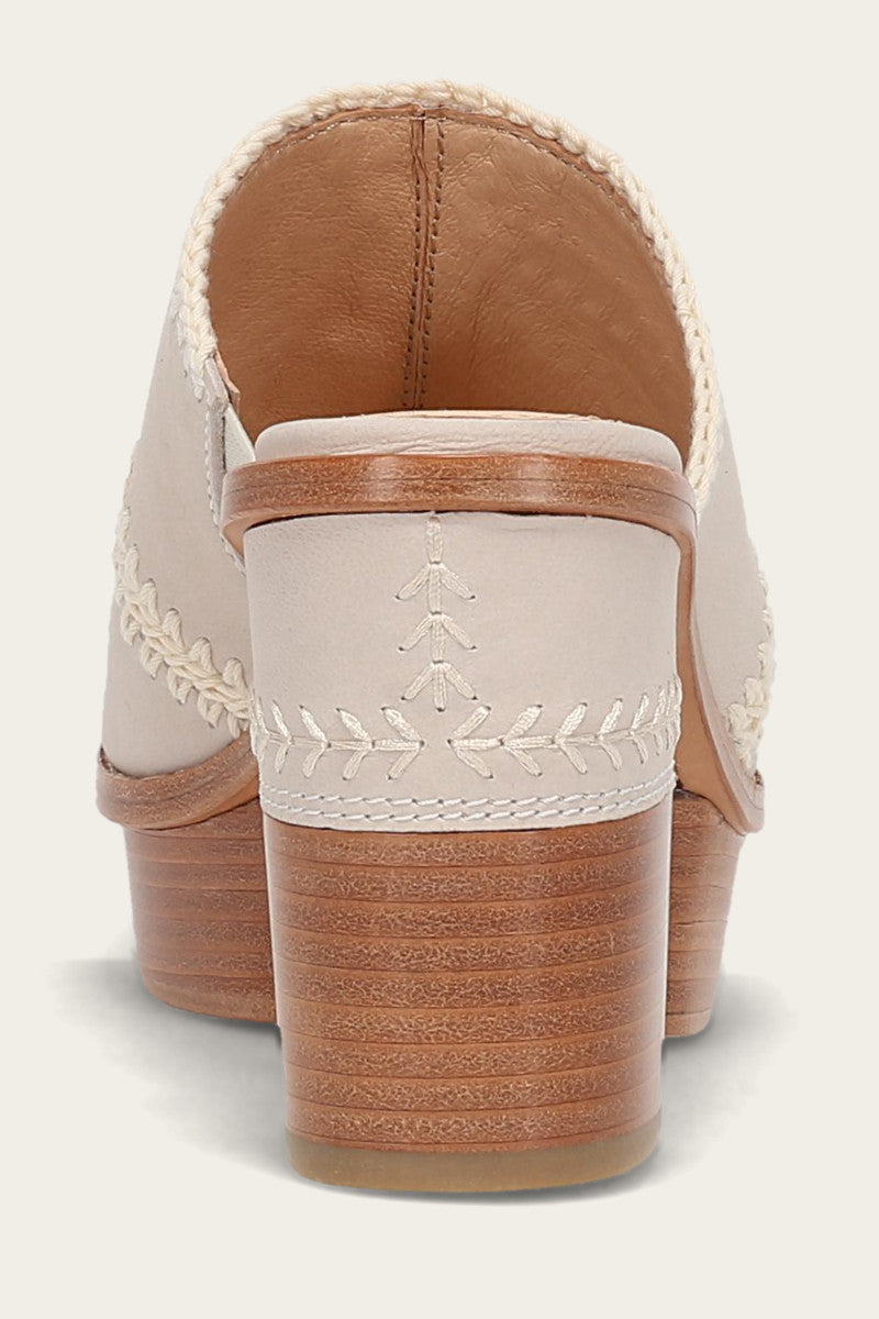 Pipa Crochet Platform Sandal - Ivory - Back