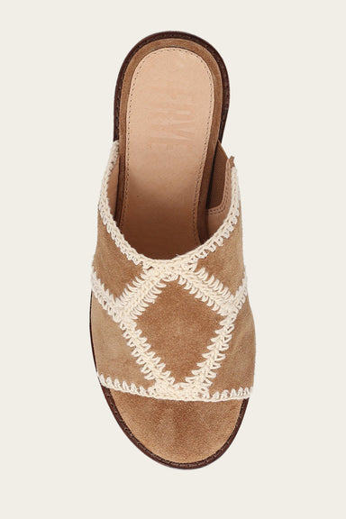 Pipa Crochet Platform Sandal - Almond - Top Down