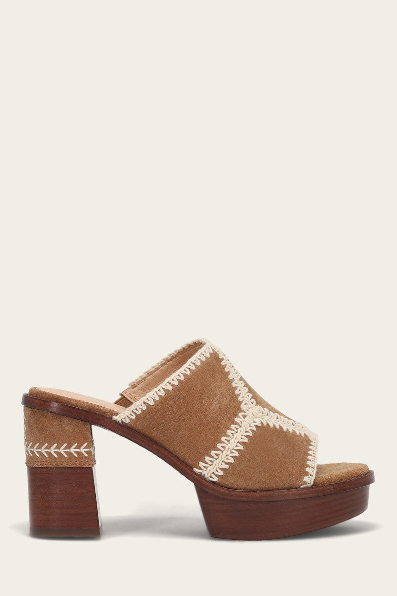 Pipa Crochet Platform Sandal - Almond - Outside