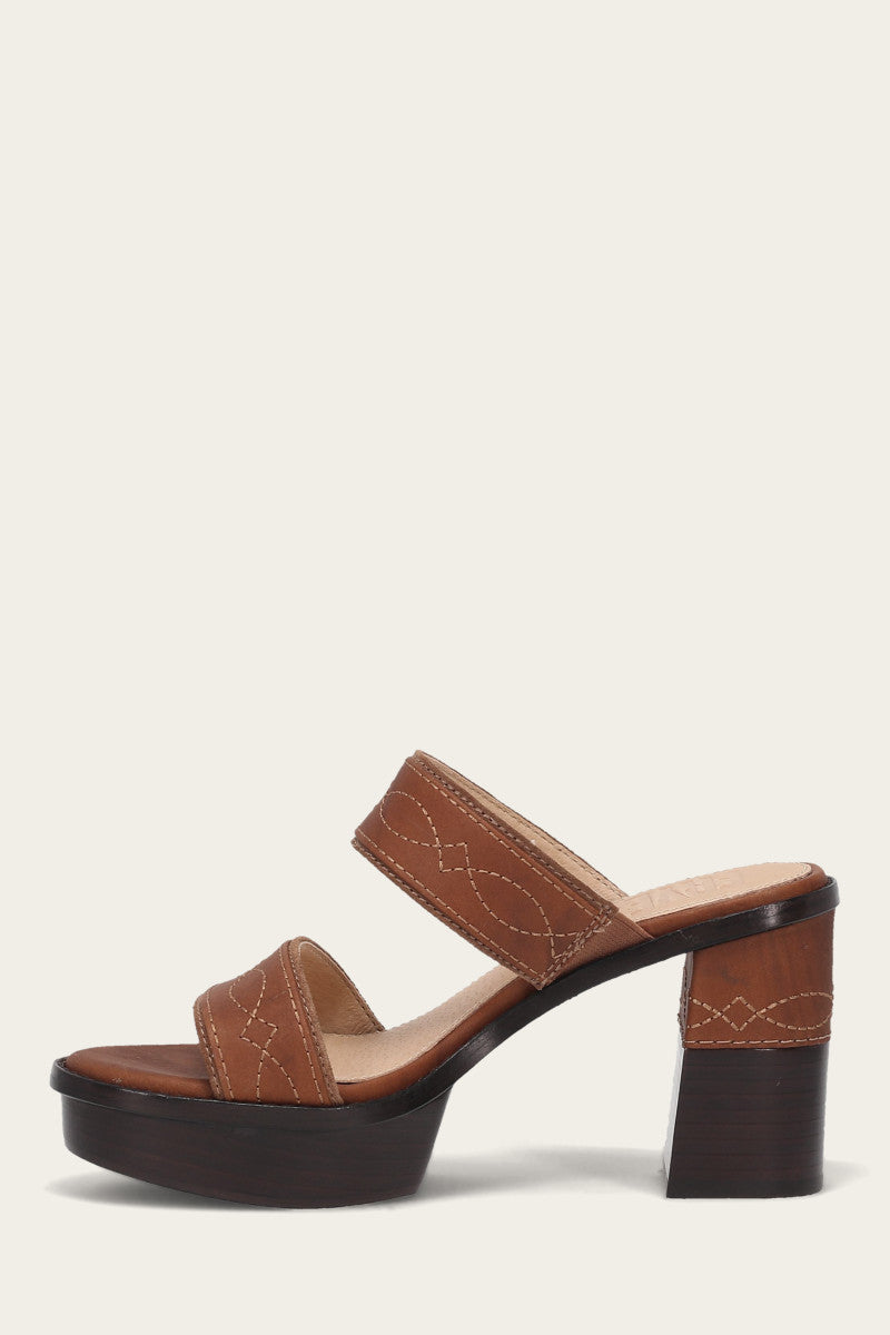 Pipa Woodstock 2 Band Platform Sandal - Saddle - Inside