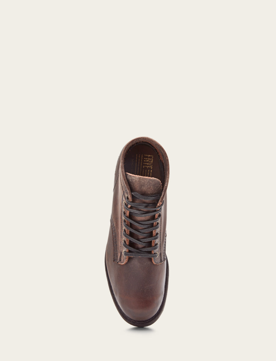Prison Boot - Dark Brown - Top Down