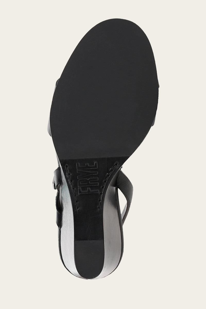 Rachel Buckle Sandal - Black - Sole