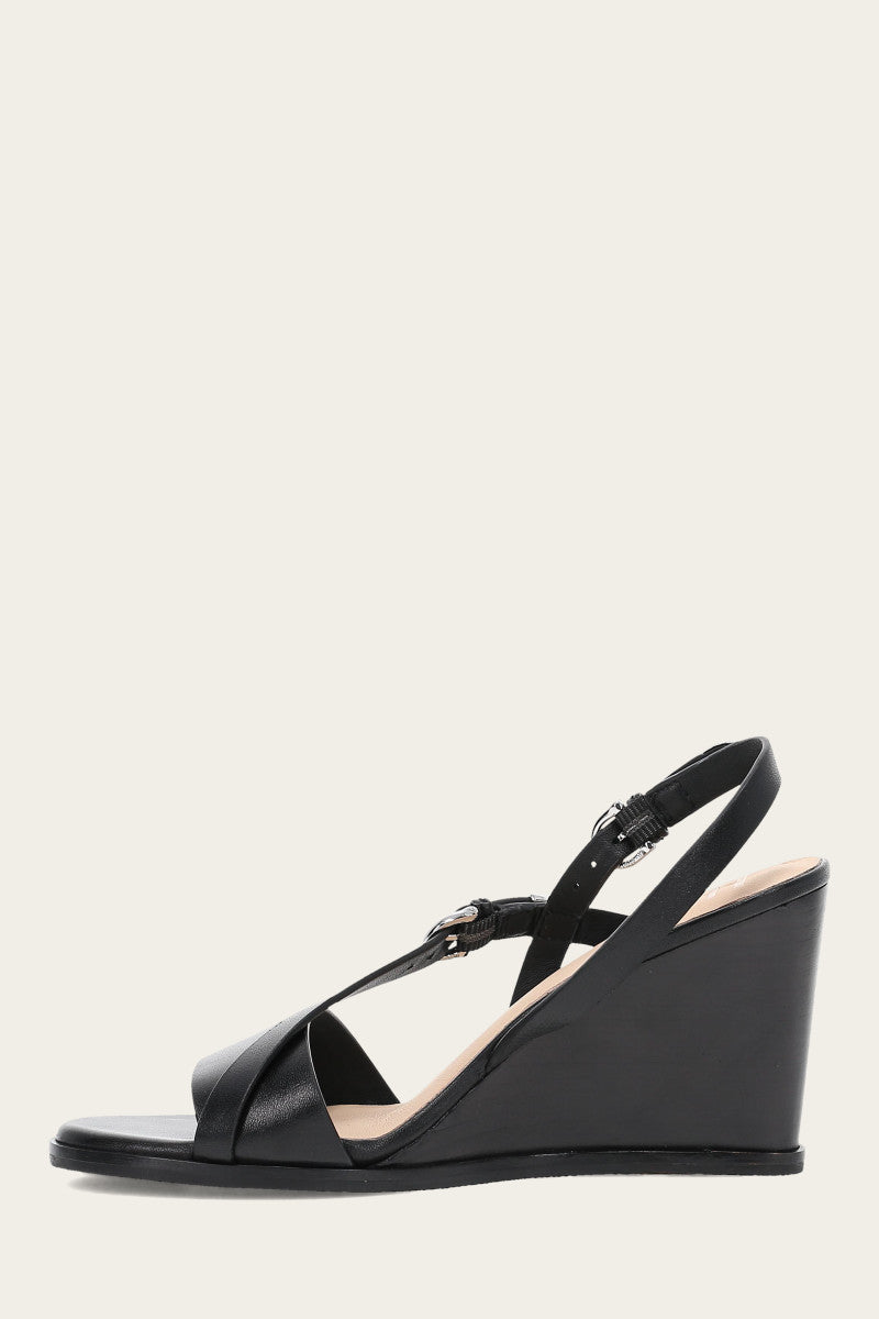Rachel Buckle Sandal - Black - Inside