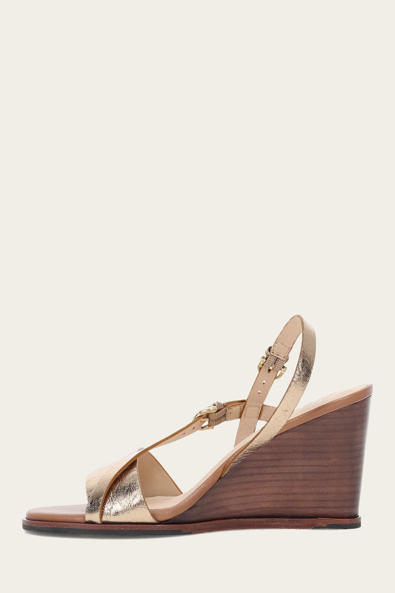 Rachel Buckle Sandal - Dark Gold - Inside