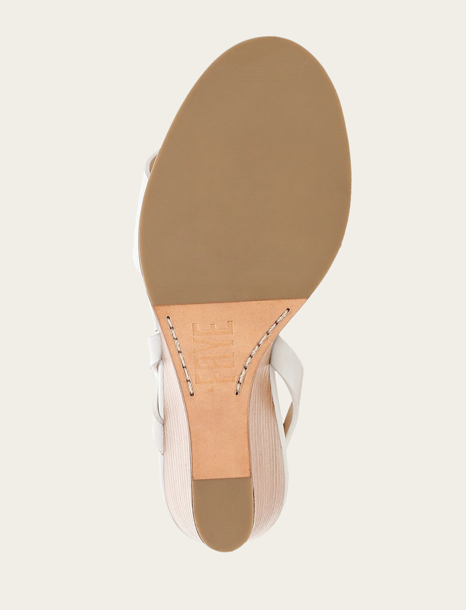 Rachel Buckle Sandal - White - Sole