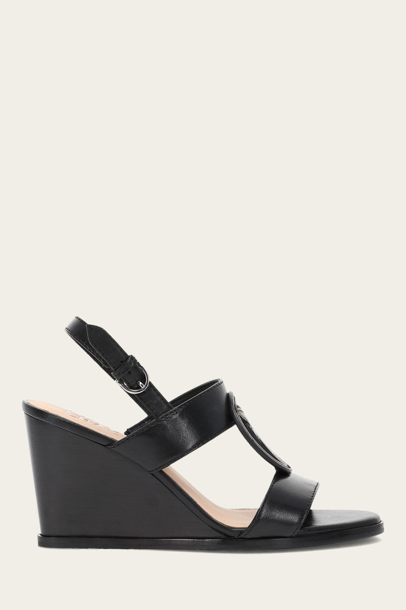 Rachel Logo Sandal - Black - Outside