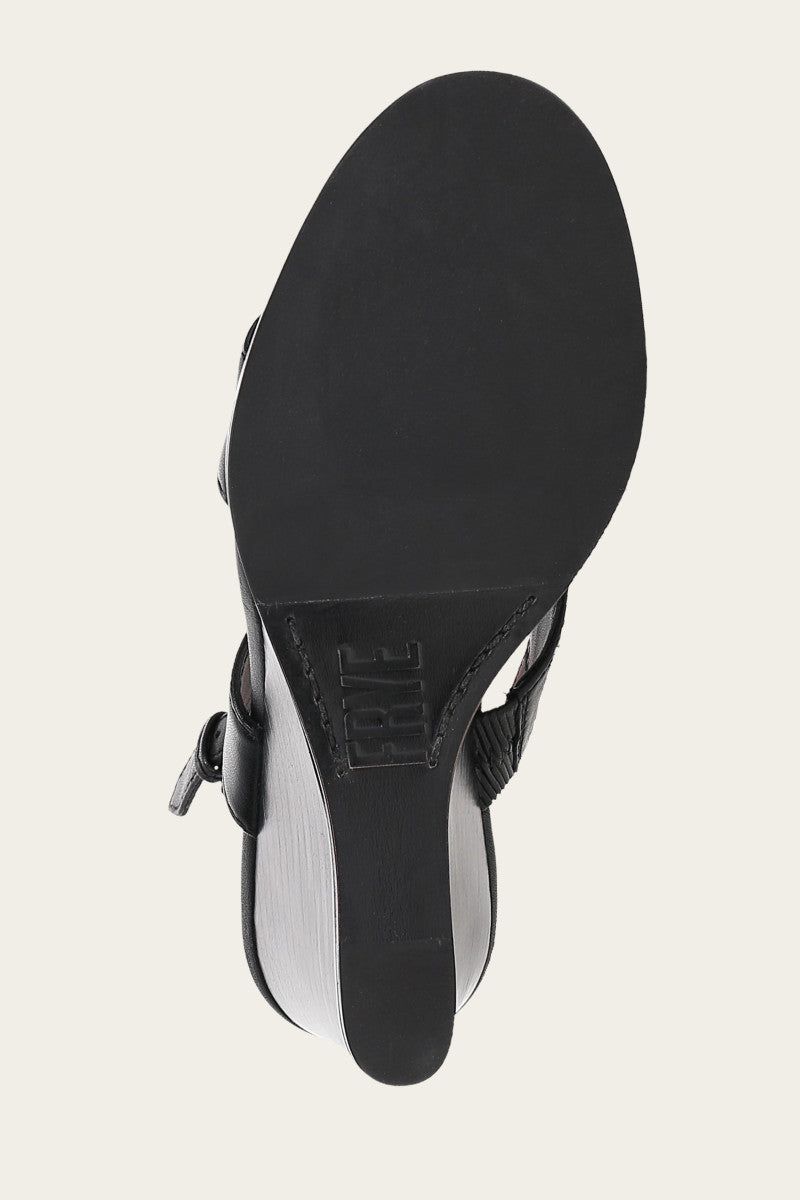 Rachel Logo Sandal - Black - Sole