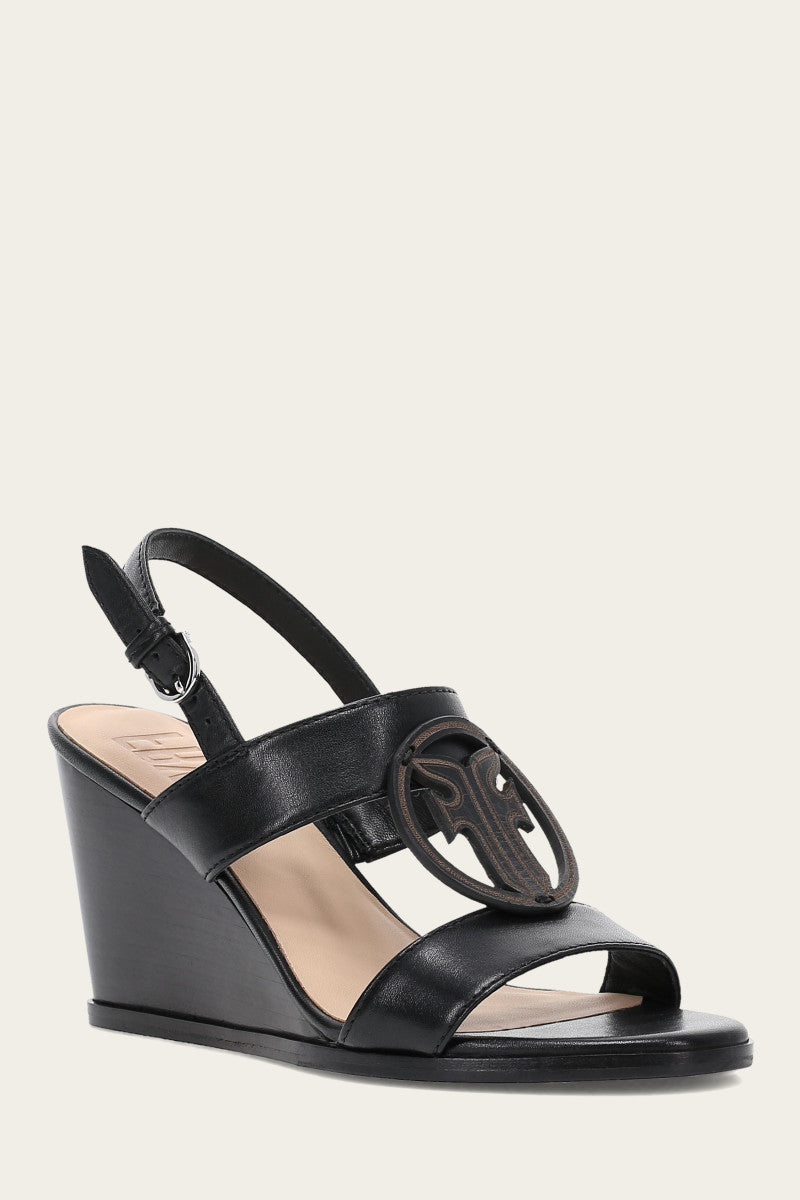 Rachel Logo Sandal - Black - Hero