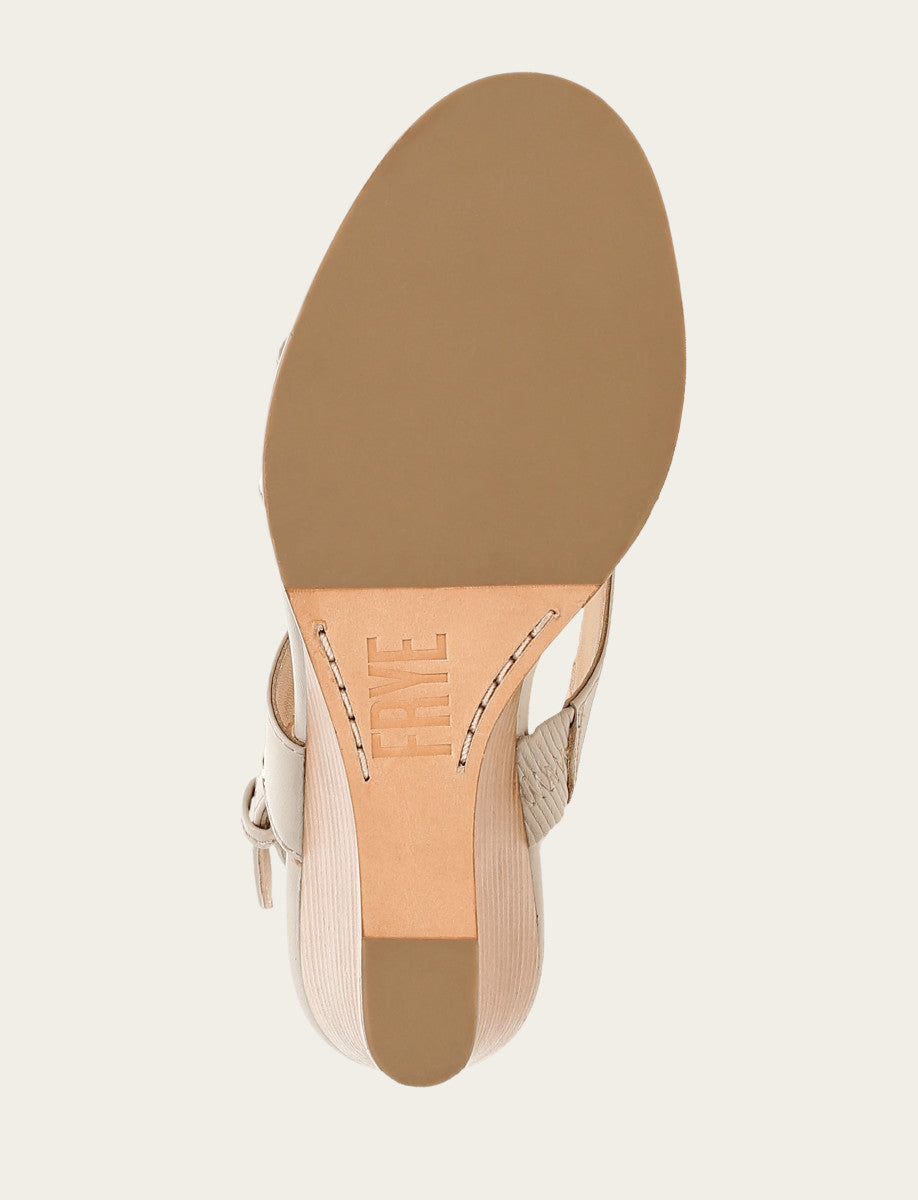 Rachel Logo Sandal - Ivory - Sole