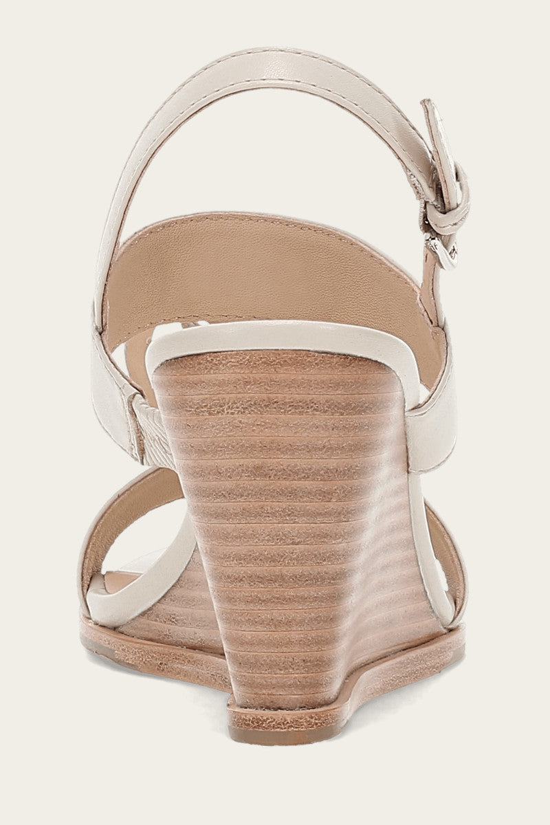 Rachel Logo Sandal - Ivory - Back