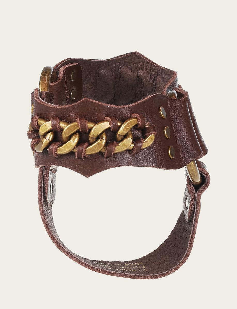 Removable Chain Boot Harness - Espresso - Front