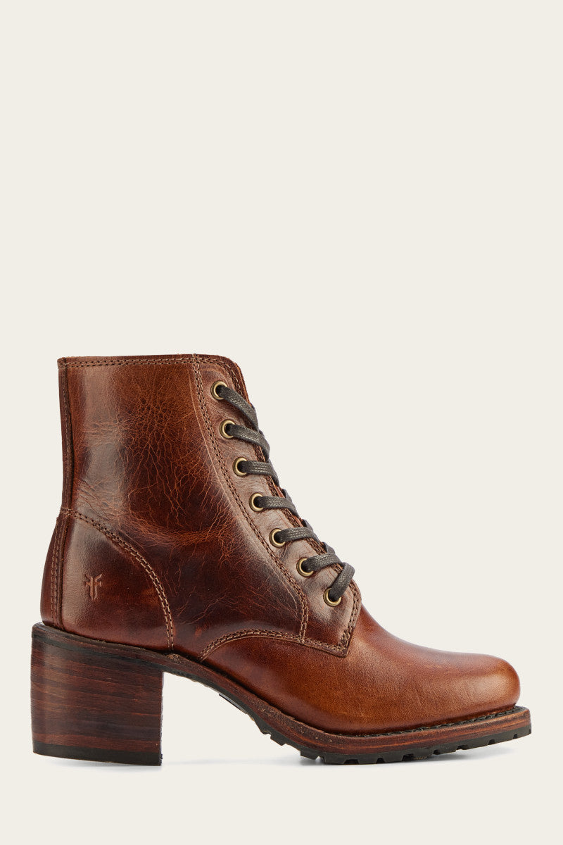 Sabrina 6G Lace Up - Cognac - Outside