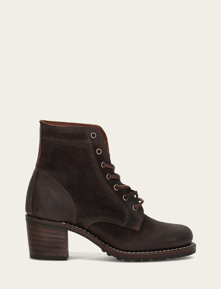 Sabrina 6G Lace Up - Dark Brown - Outside