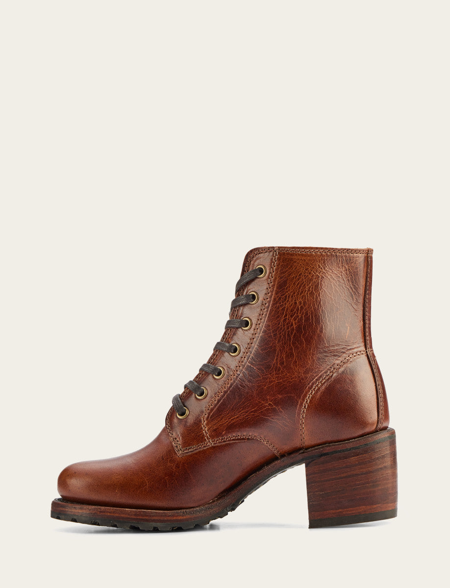 Sabrina 6G Lace Up - Cognac - Inside