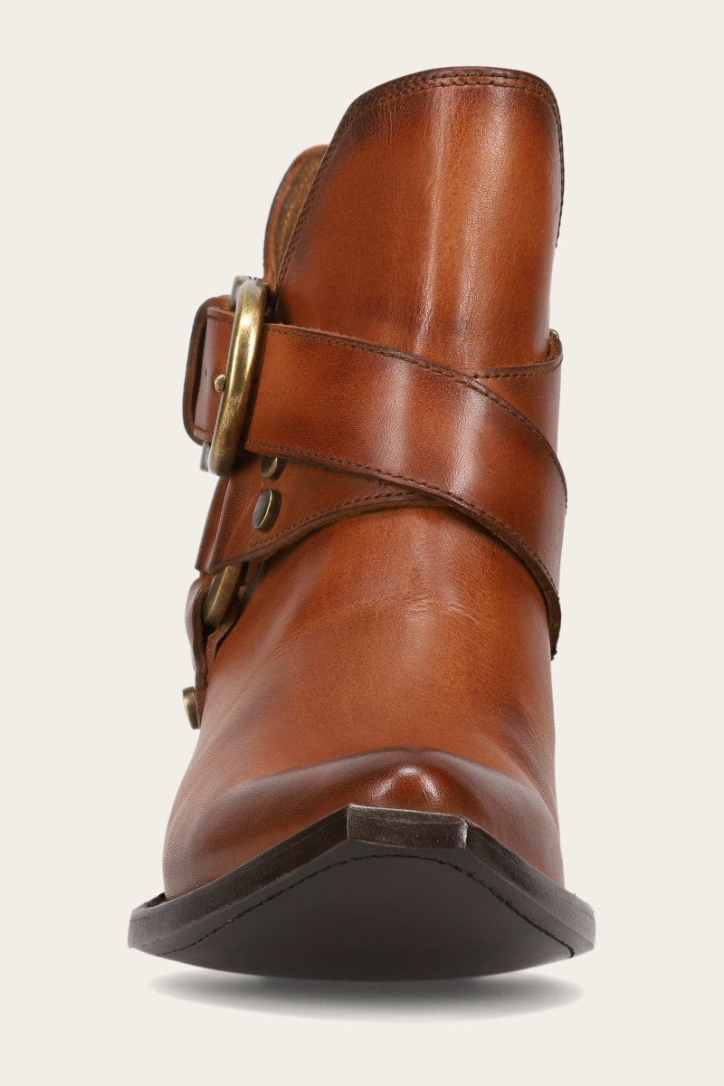 Sacha Multi Strap Bootie - Caramel - Front