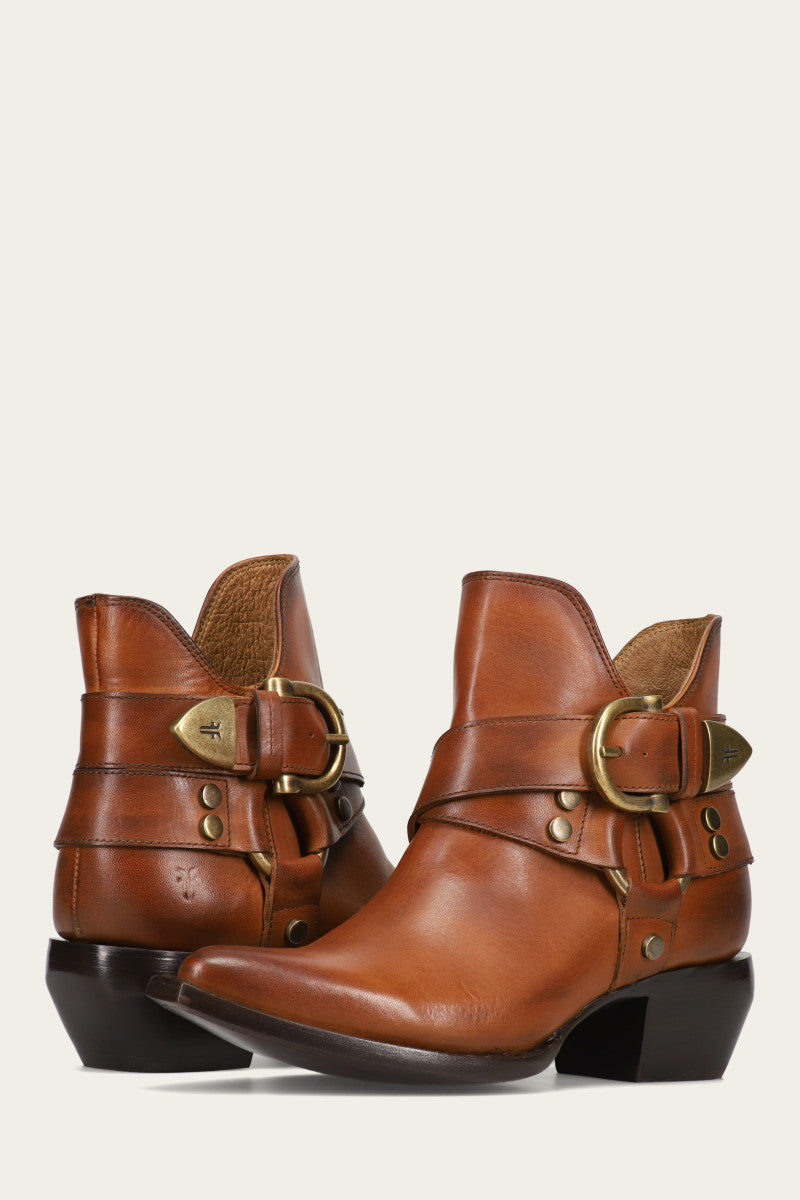 Sacha Multi Strap Bootie - Caramel - Pair