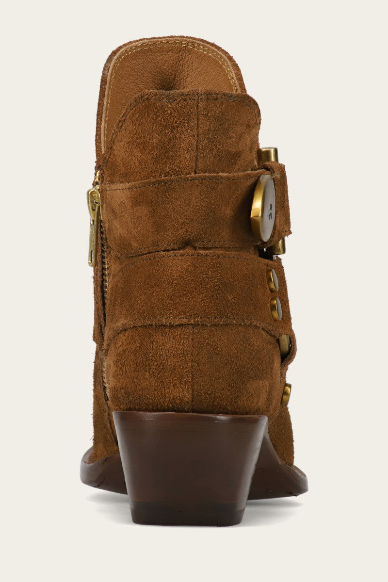 Sacha Multi Strap Bootie - Bark - Back