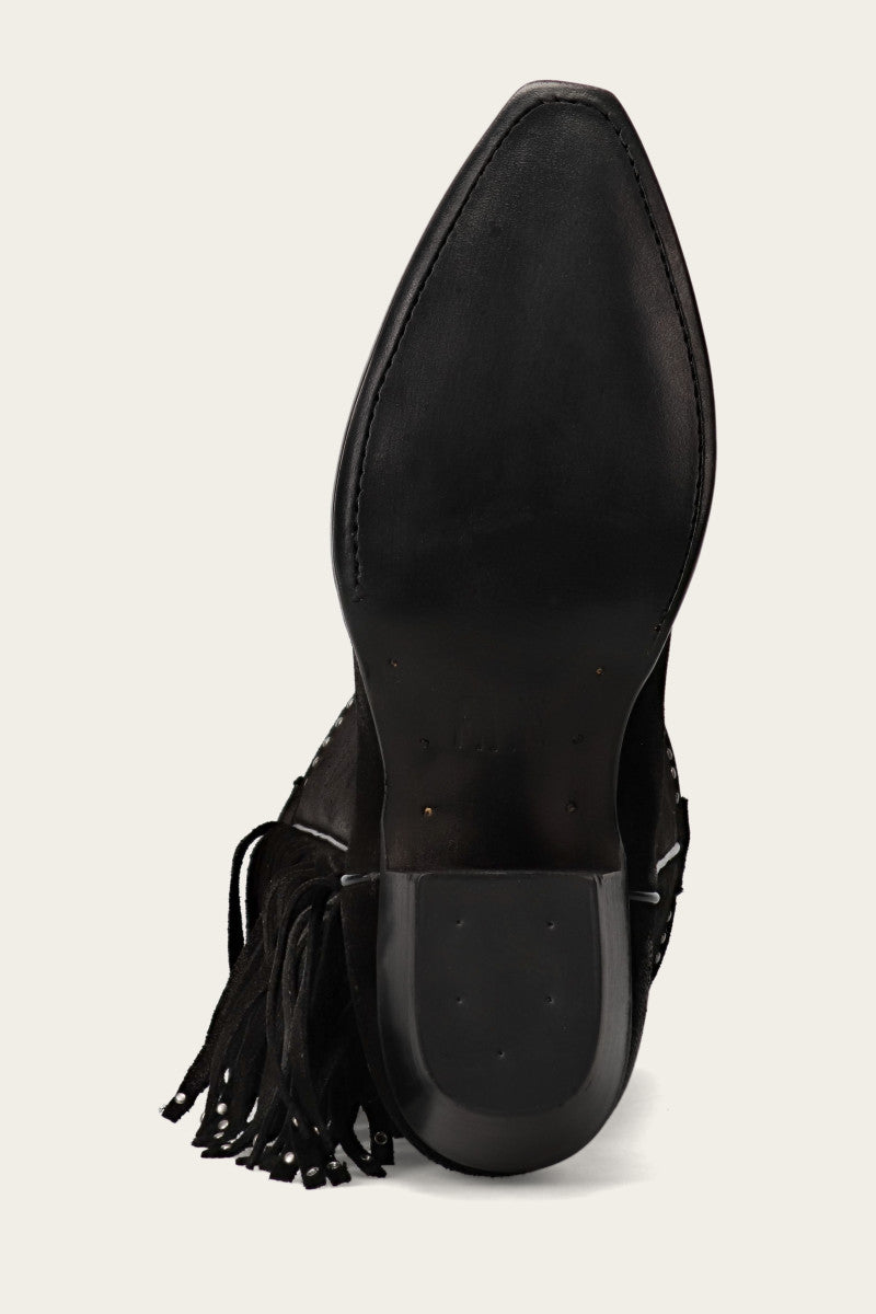 Sacha Tall Fringe - Black - Sole