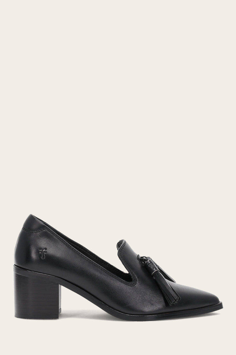 Sadie Venetian Tassel - Black - Outside