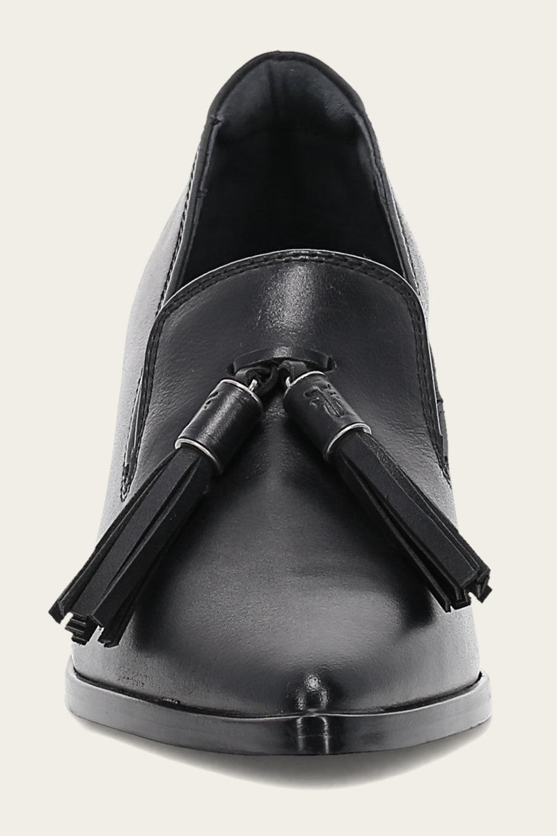 Sadie Venetian Tassel - Black - Front