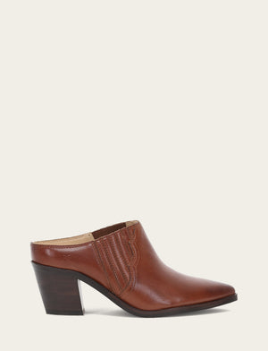 Sara Western Mule - Cinnamon - Outside