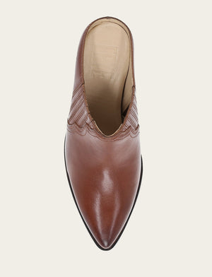 Sara Western Mule - Cinnamon - Top Down