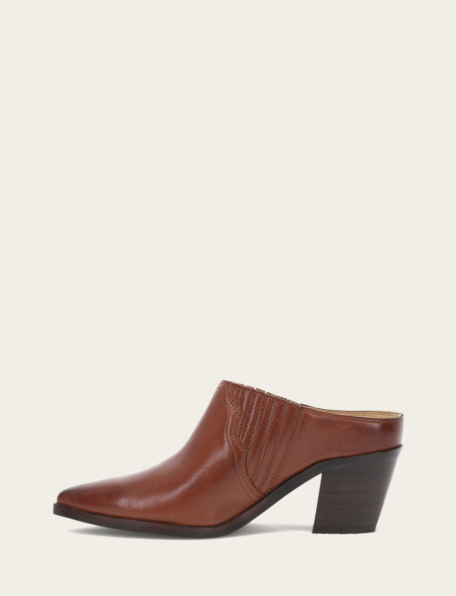 Sara Western Mule - Cinnamon - Inside