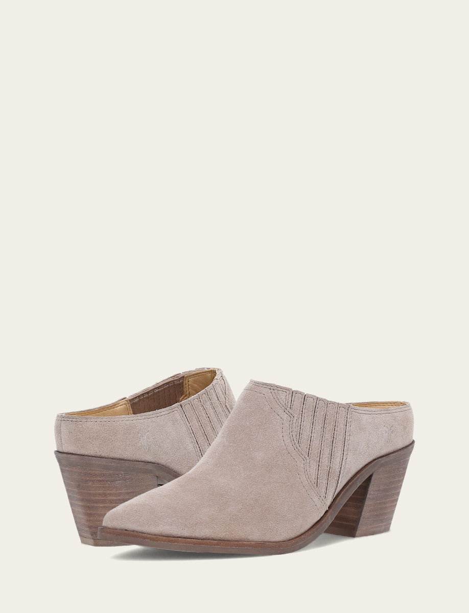 Sara Western Mule - Taupe - Pair
