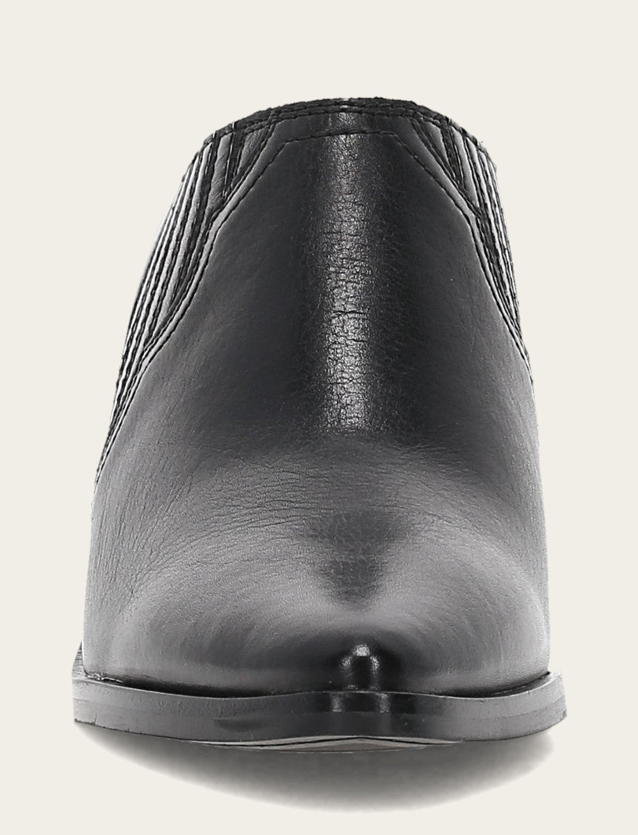 Sara Western Mule - Black - Front