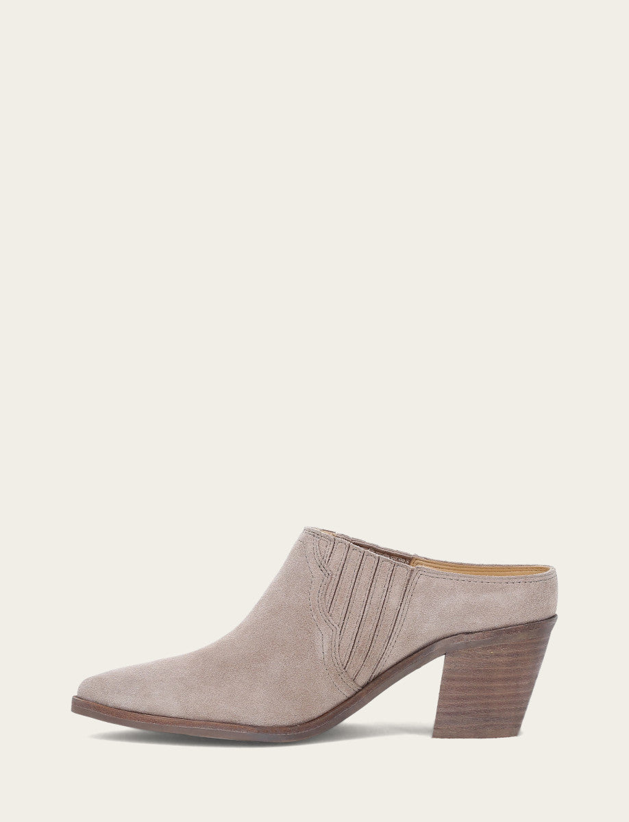 Sara Western Mule - Taupe - Inside