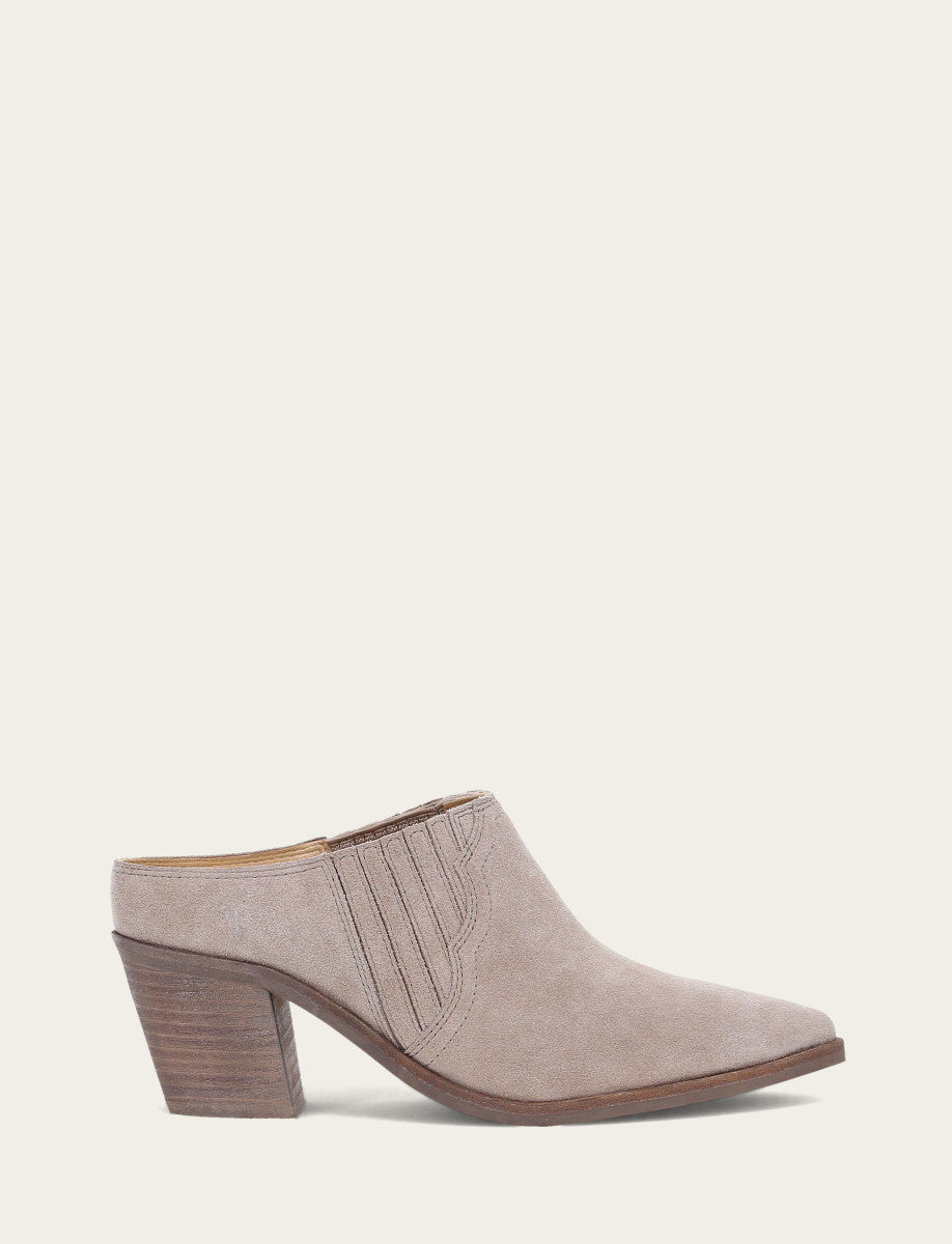 Sara Western Mule - Taupe - Outside