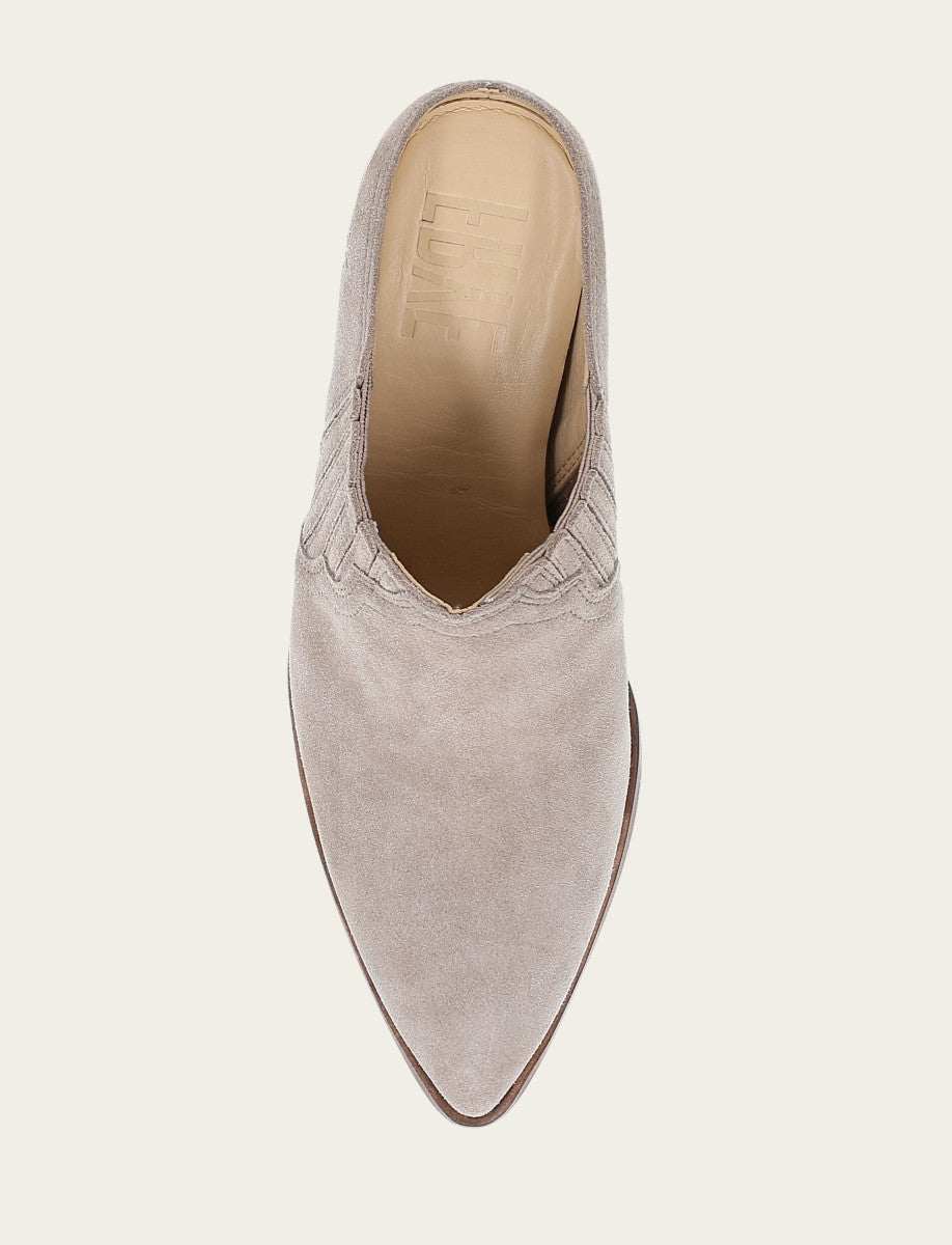 Sara Western Mule - Taupe - Top Down