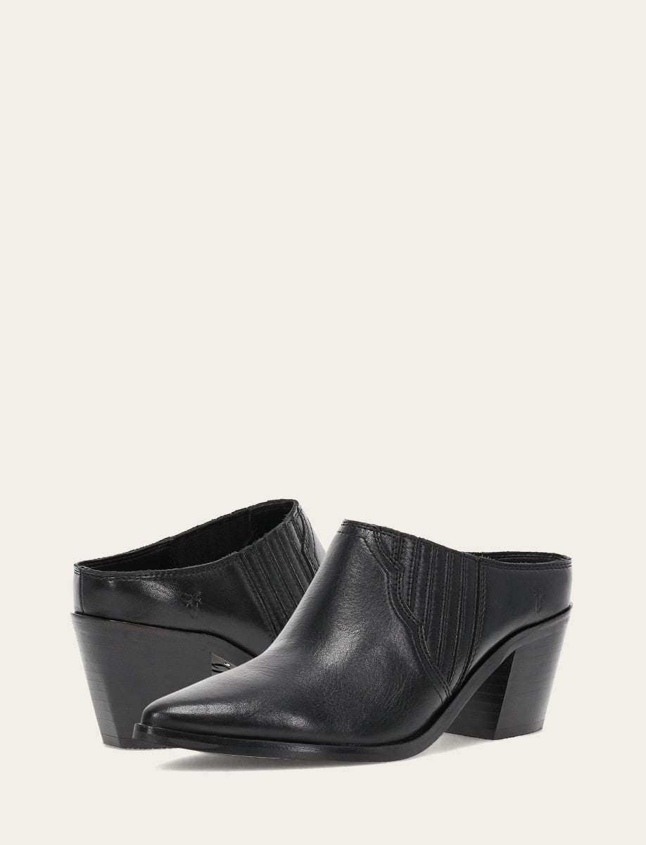 Sara Western Mule - Black - Pair