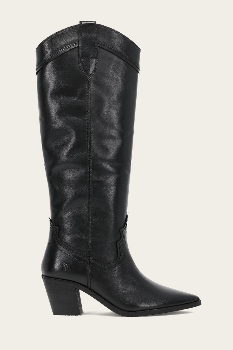 Sara Western Tall - Black - Outside