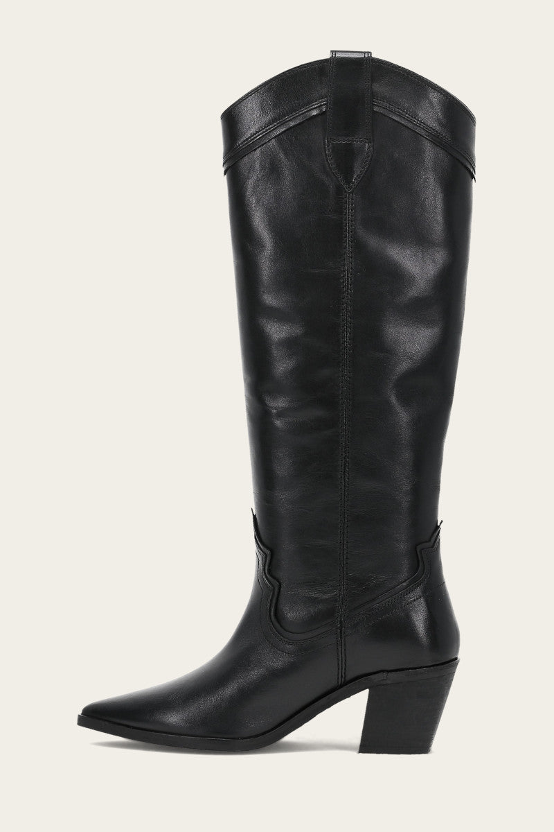 Sara Western Tall - Black - Inside