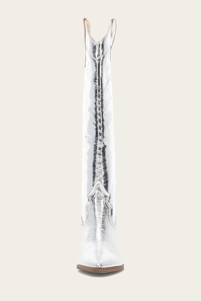 Sara Western Tall - Silver - Front