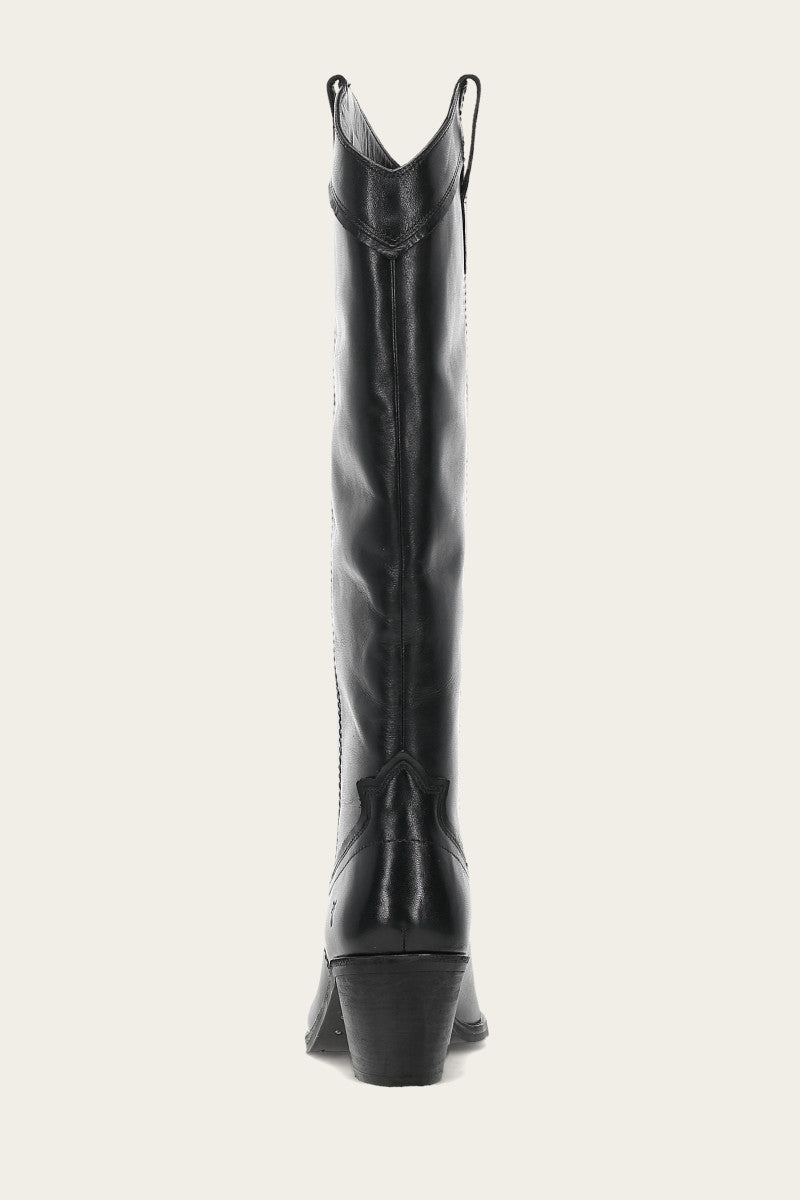 Sara Western Tall - Black - Back