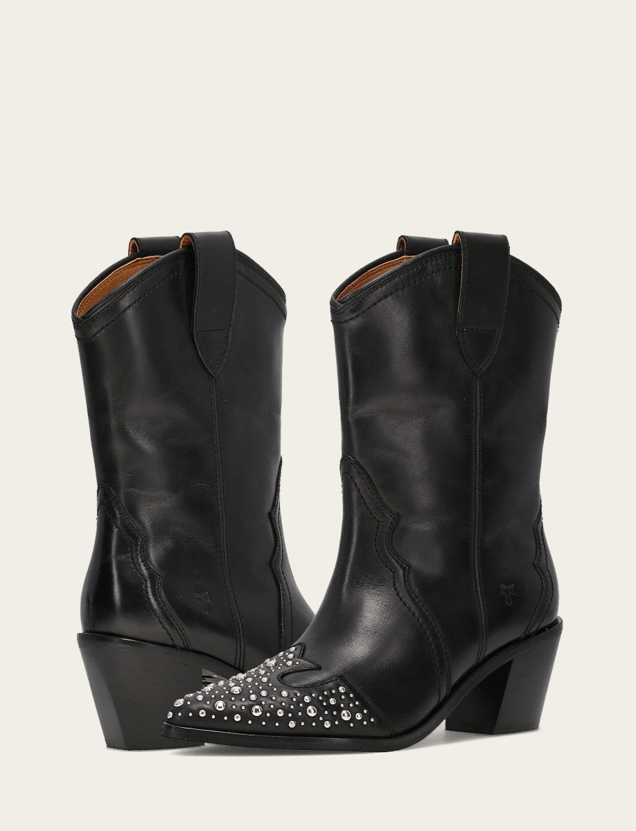 Sara Wingtip Stud - Black - Pair