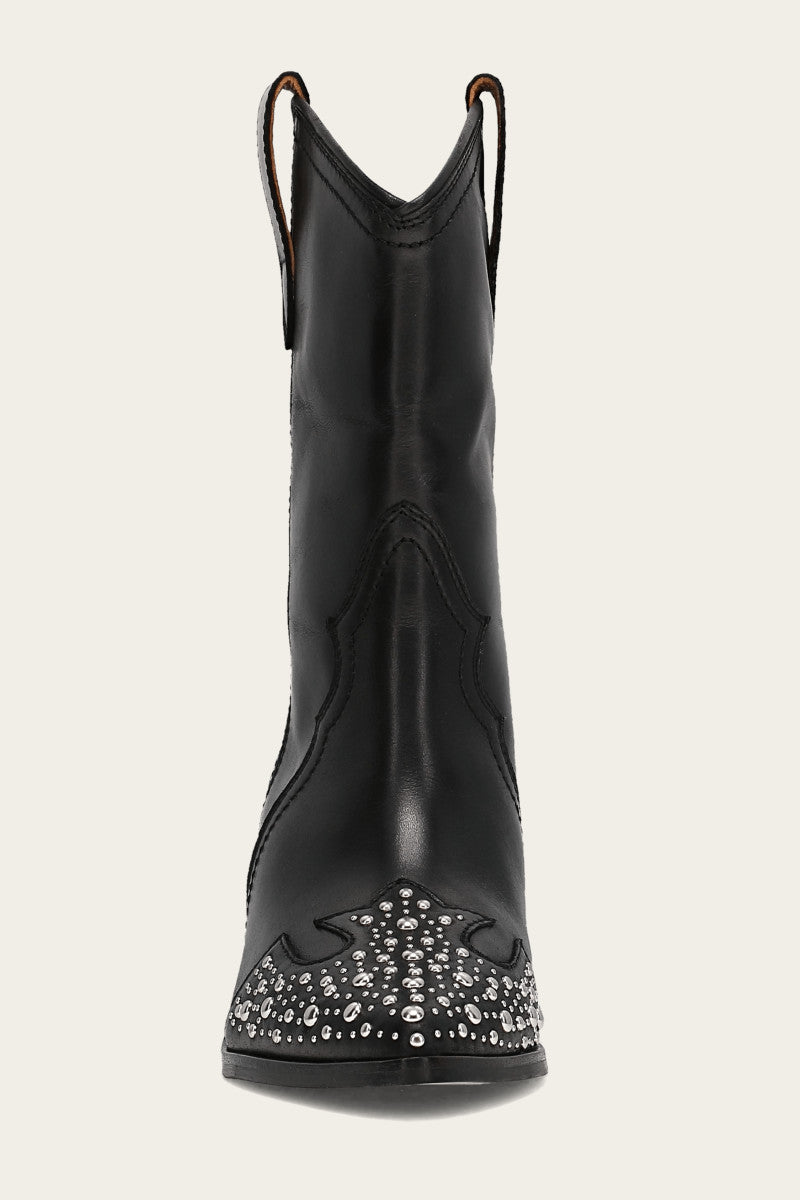 Sara Wingtip Stud - Black - Front