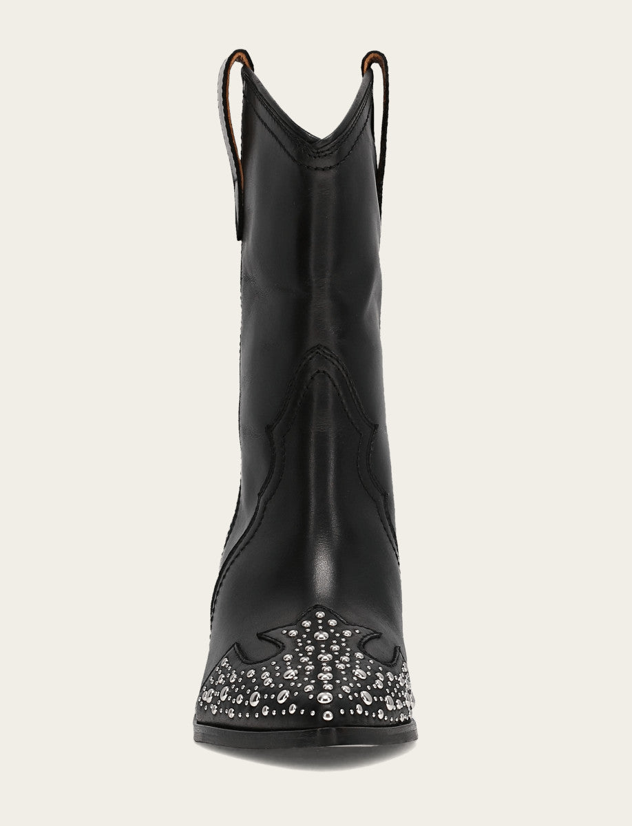 Sara Wingtip Stud - Black - Front